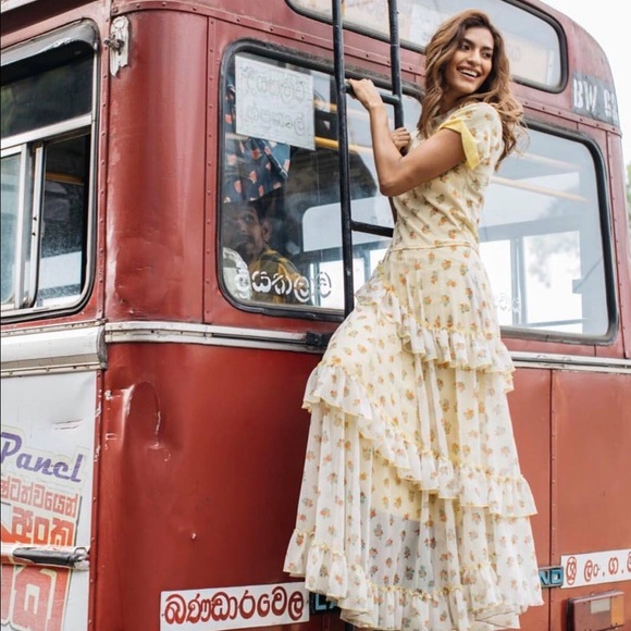 WE ARE HAH T’s Me Ruffle Maxi Dress in Cheap Perfume Noir Combo Black - Picture 15 of 15